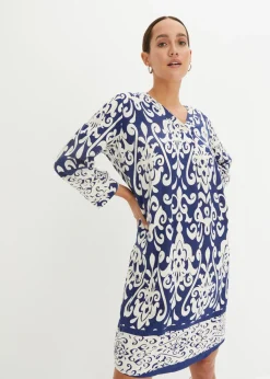 Vestido tipo túnica de viscosa fluida