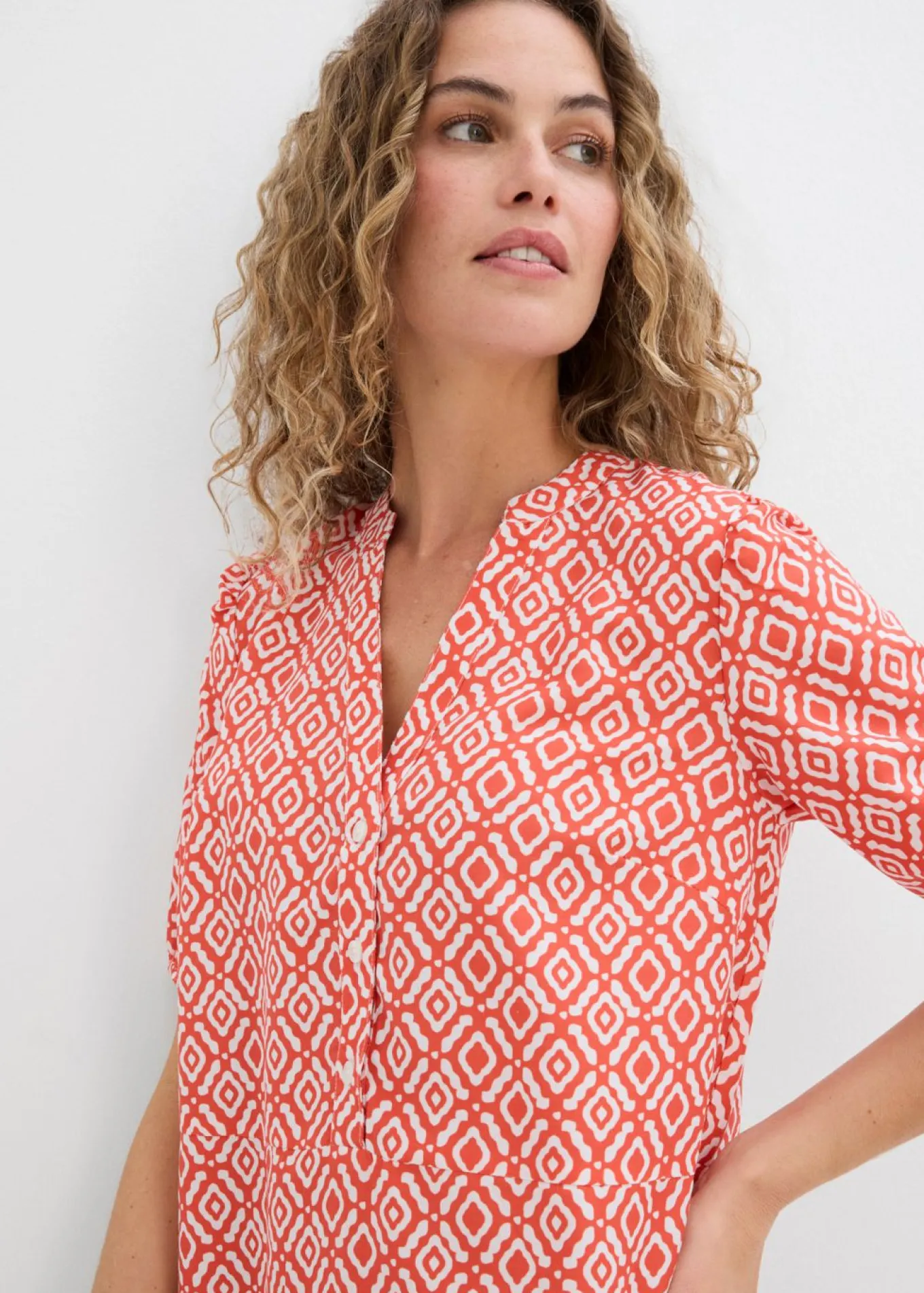 Vestido tipo túnica de viscosa fluida