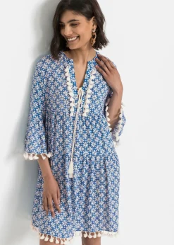 Vestido tipo túnica de viscosa suave
