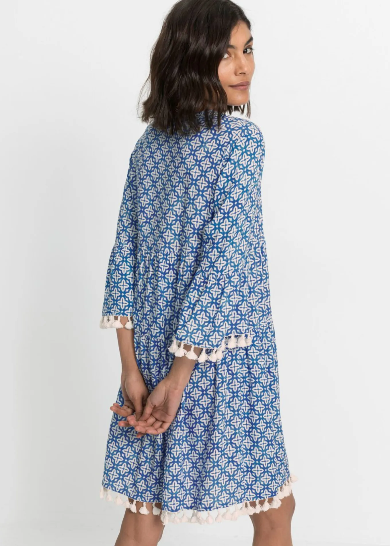 Vestido tipo túnica de viscosa suave