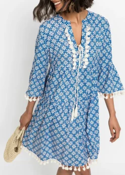 Vestido tipo túnica de viscosa suave