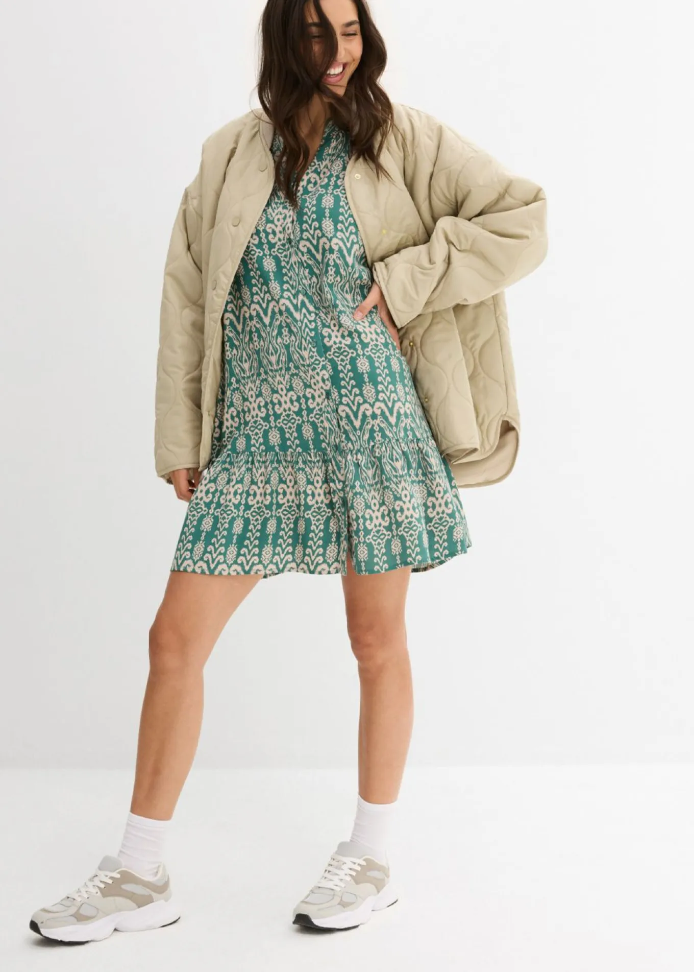 Vestido tipo túnica de viscosa suave