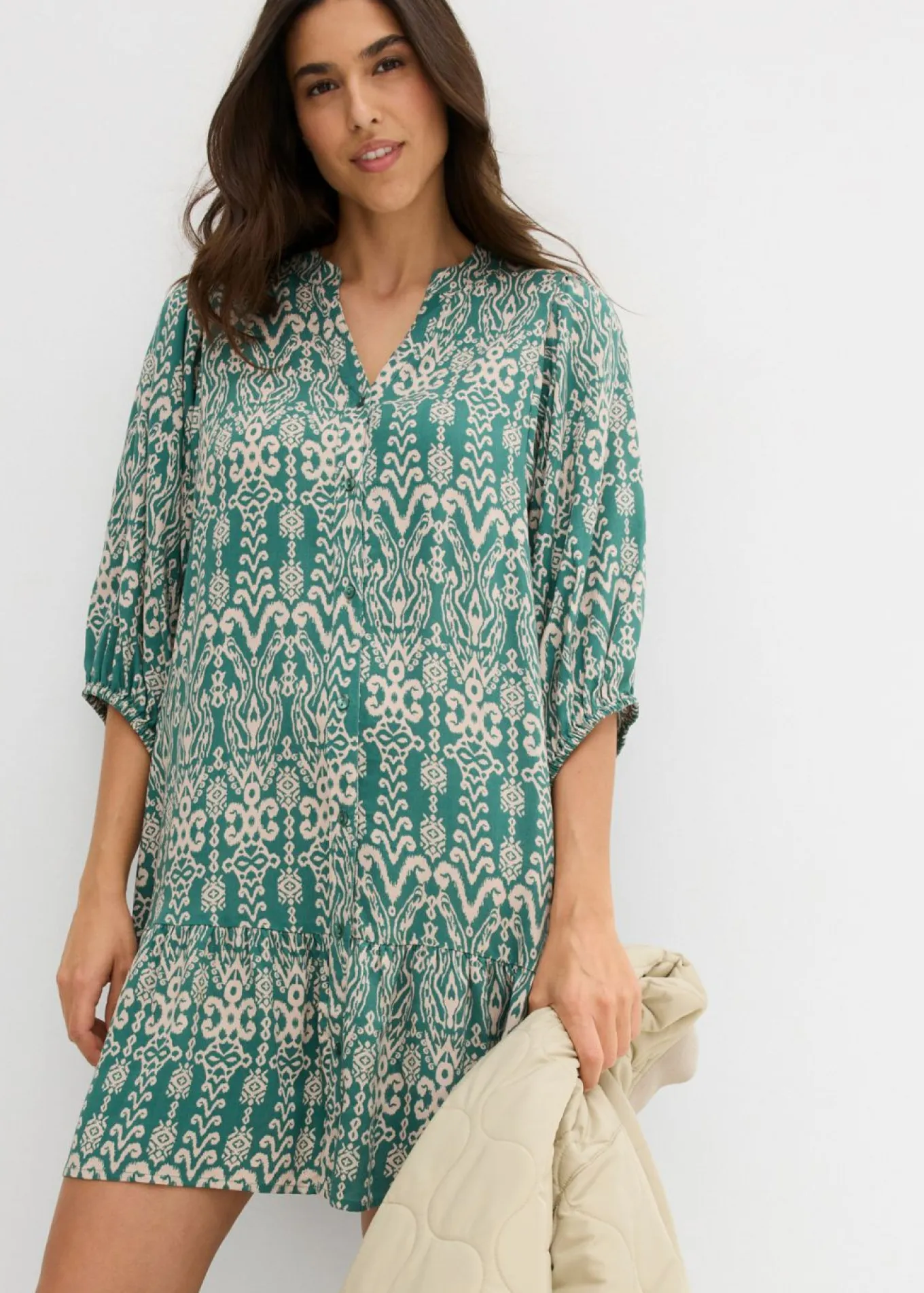 Vestido tipo túnica de viscosa suave