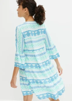 Vestido tipo túnica de viscosa fluida