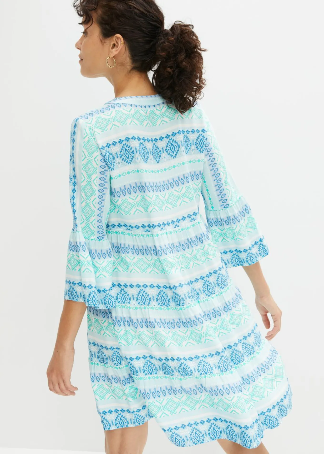 Vestido tipo túnica de viscosa fluida