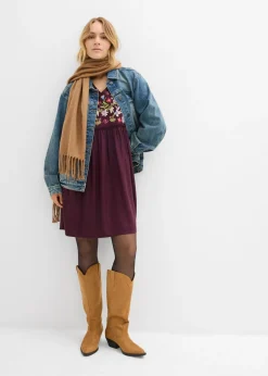 Vestido tipo túnica de viscosa fluida