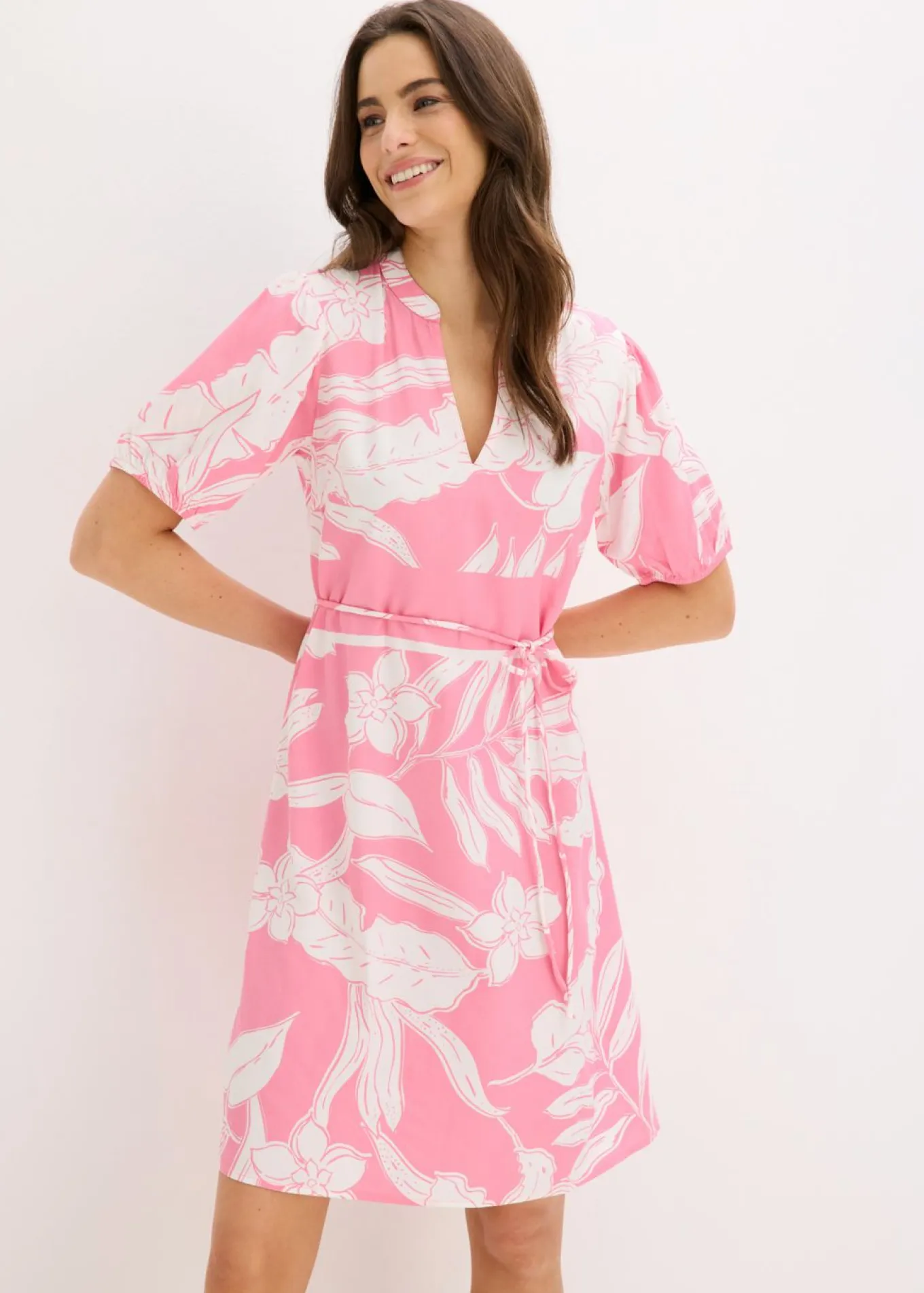 Vestido tipo túnica de viscosa fluida
