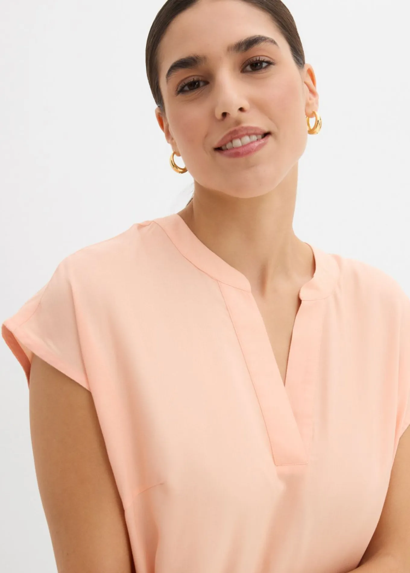 Vestido tipo túnica de viscosa fina