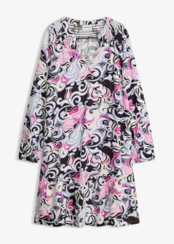 Vestido tipo túnica de viscosa fluida