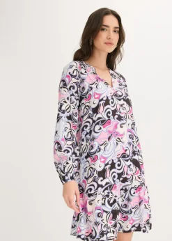 Vestido tipo túnica de viscosa fluida