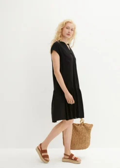 Vestido tipo túnica de viscosa fina