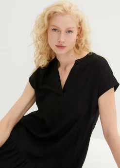 Vestido tipo túnica de viscosa fina