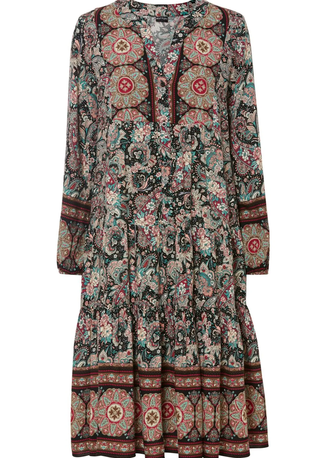 Vestido tipo túnica de viscosa fluida, talla petite