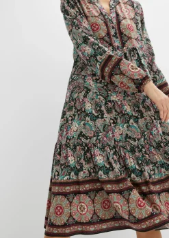 Vestido tipo túnica de viscosa fluida, talla petite