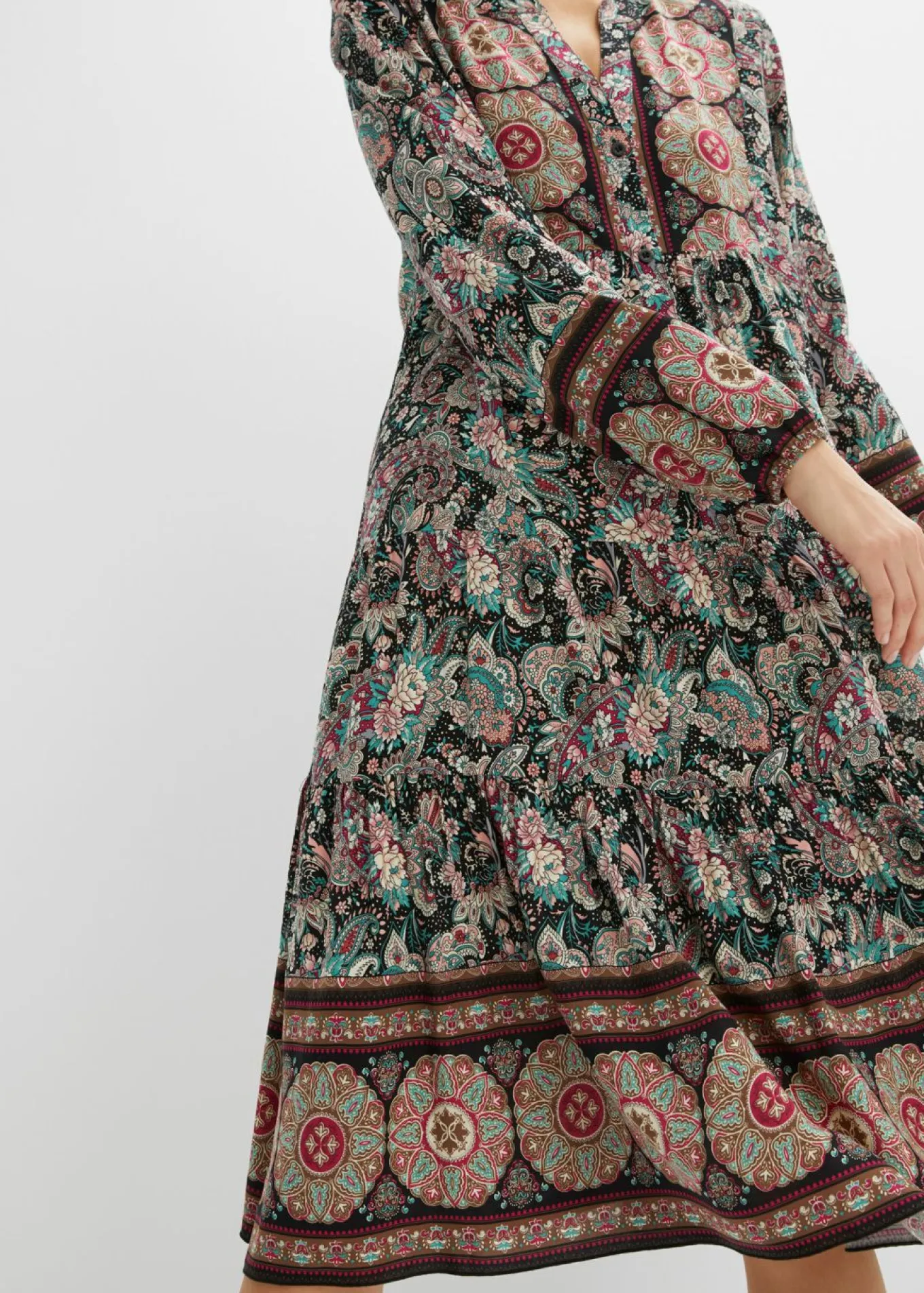 Vestido tipo túnica de viscosa fluida, talla petite