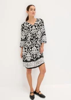 Vestido tipo túnica de viscosa fluida