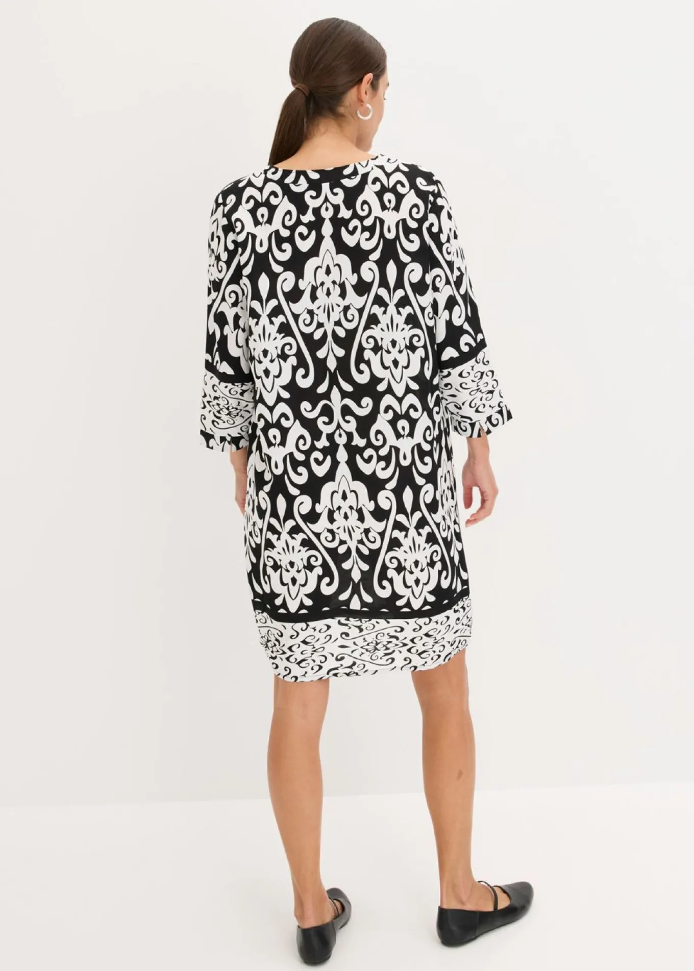 Vestido tipo túnica de viscosa fluida