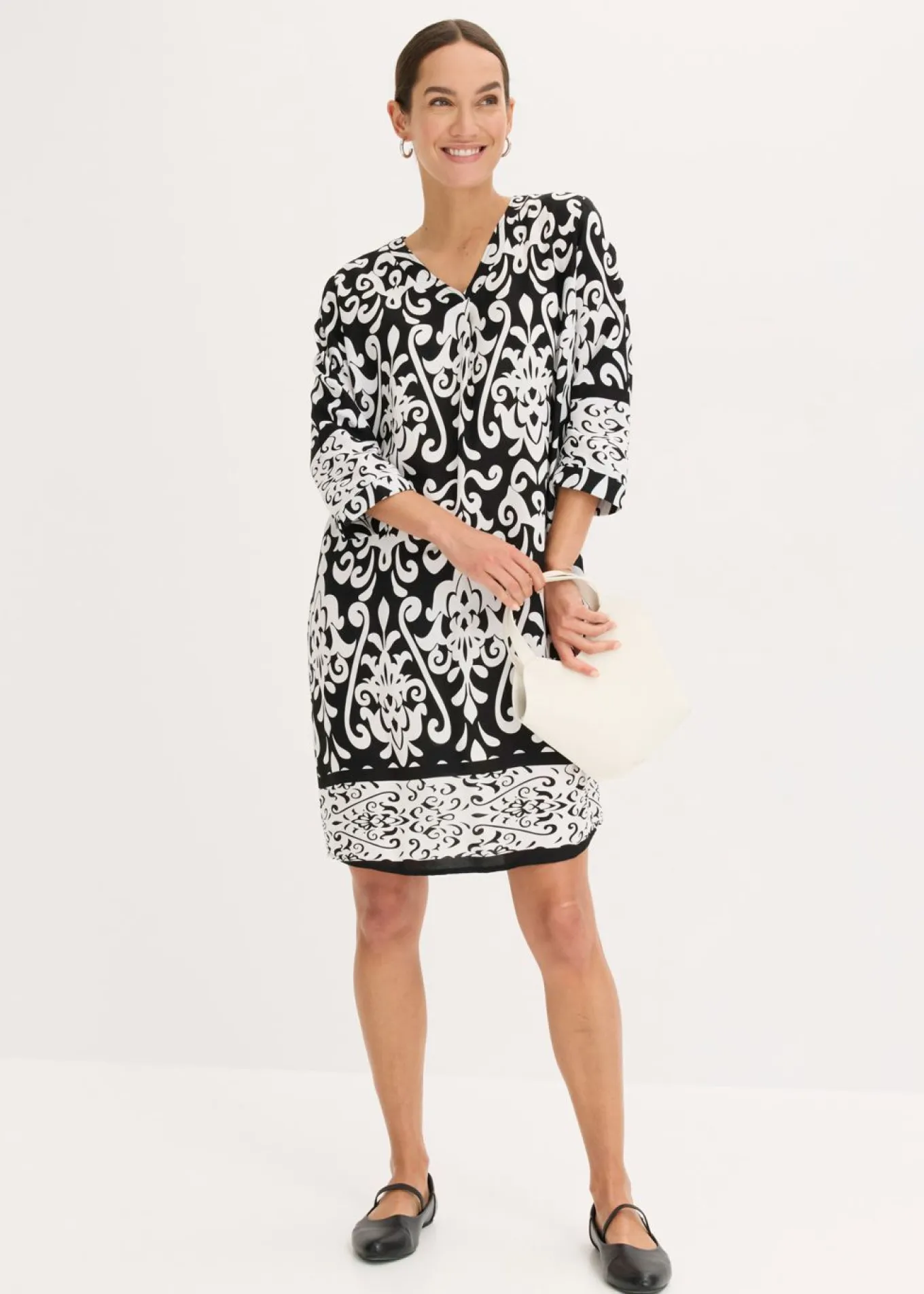 Vestido tipo túnica de viscosa fluida