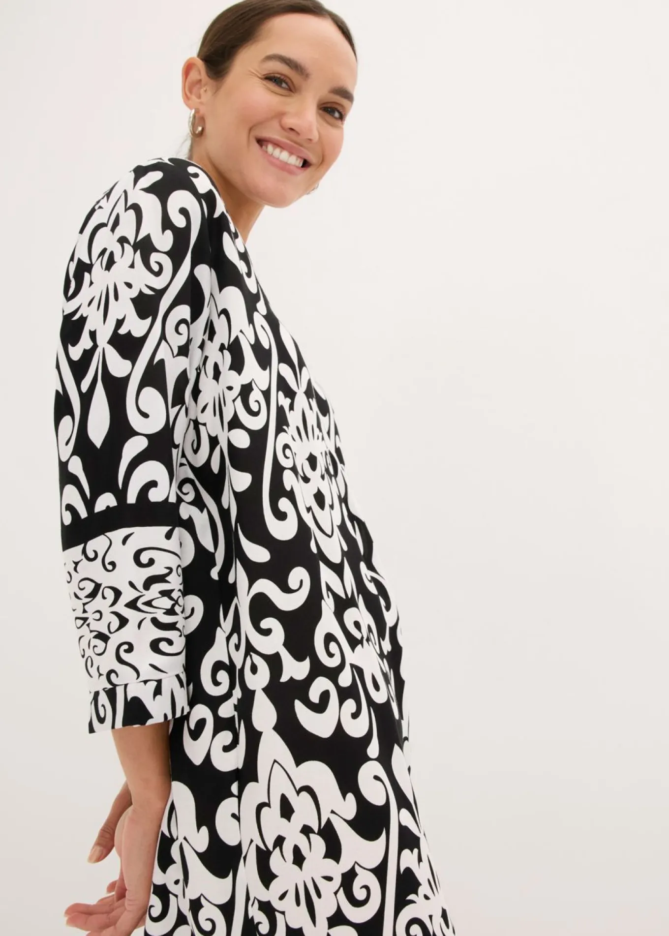Vestido tipo túnica de viscosa fluida