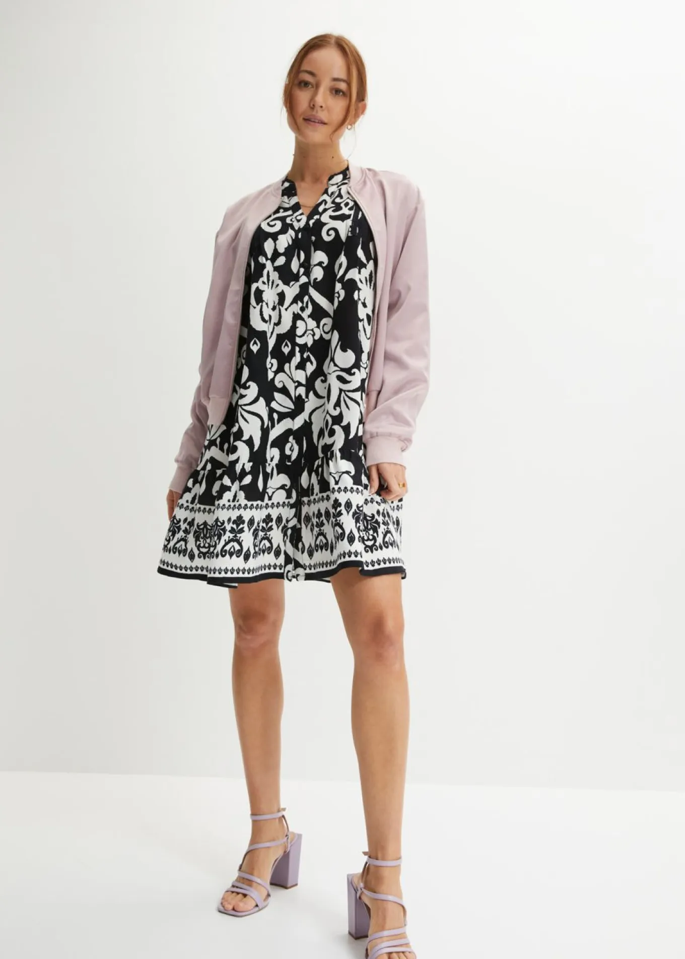 Vestido tipo túnica de viscosa fluida