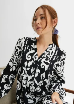Vestido tipo túnica de viscosa fluida