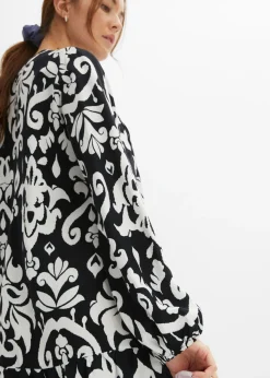 Vestido tipo túnica de viscosa fluida