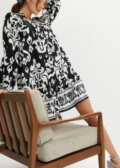 Vestido tipo túnica de viscosa fluida
