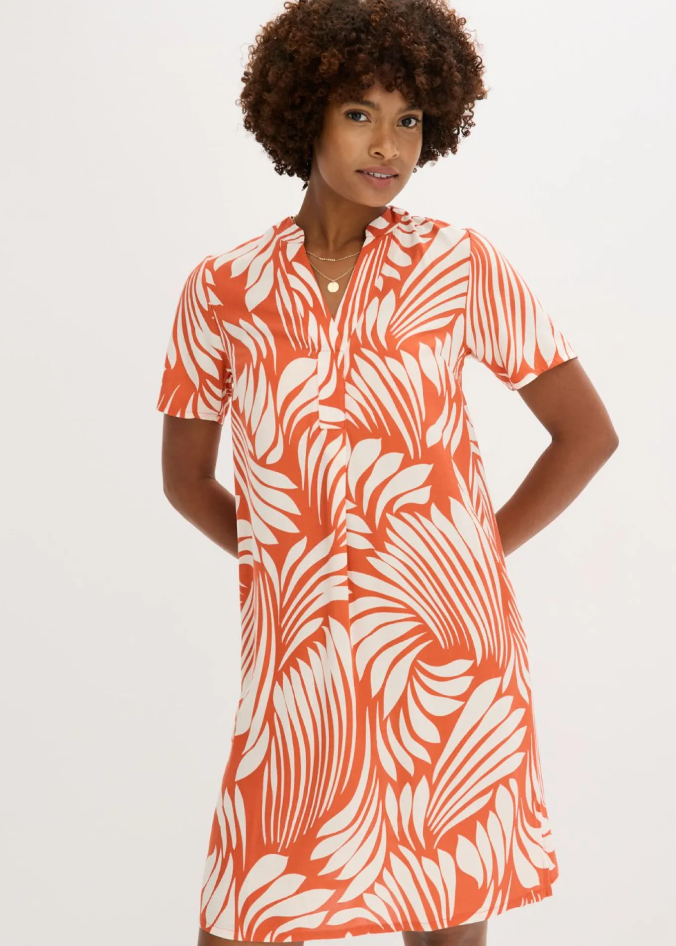 Vestido tipo túnica de viscosa fluida