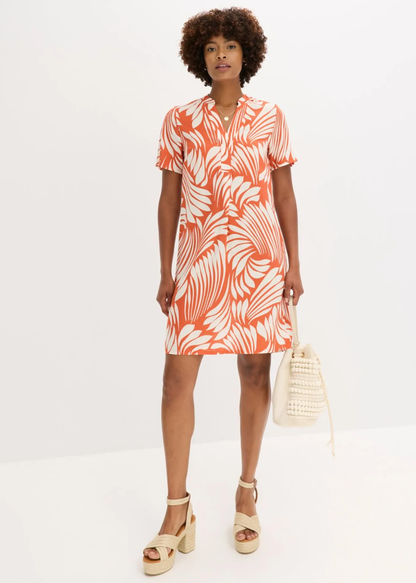 Vestido tipo túnica de viscosa fluida