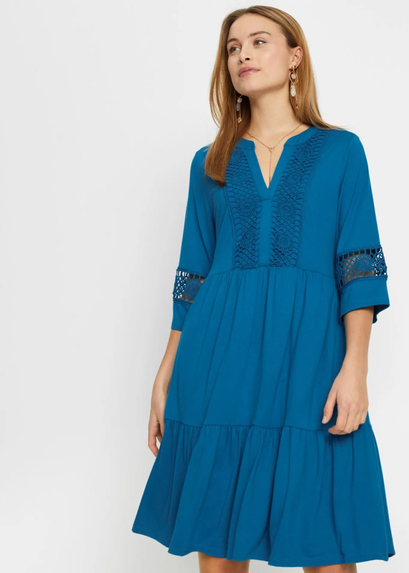 Vestido tipo túnica de viscosa suave