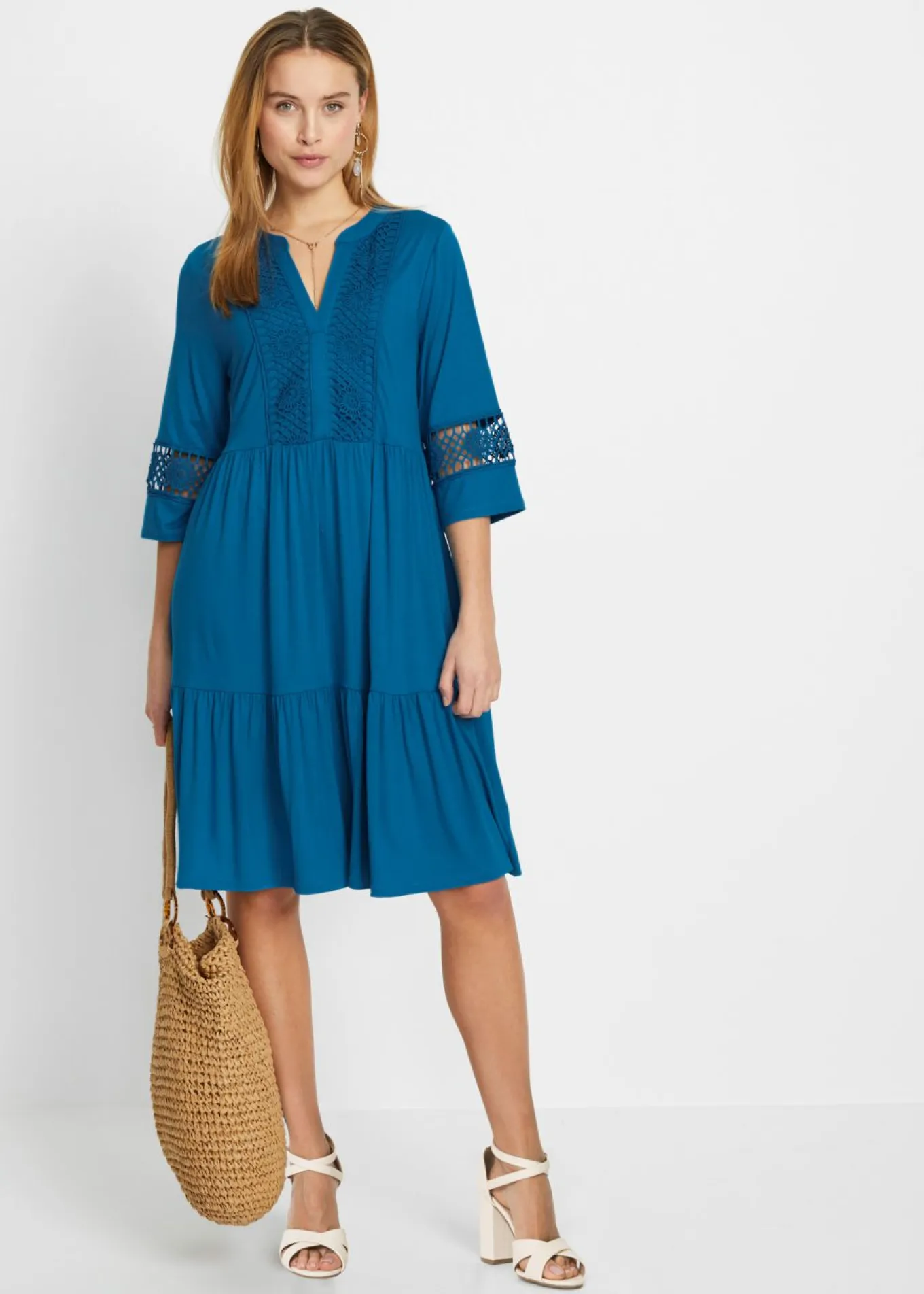 Vestido tipo túnica de viscosa suave