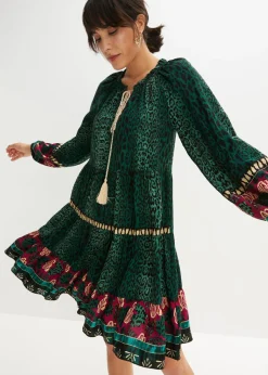 Vestido tipo túnica de viscosa fluida