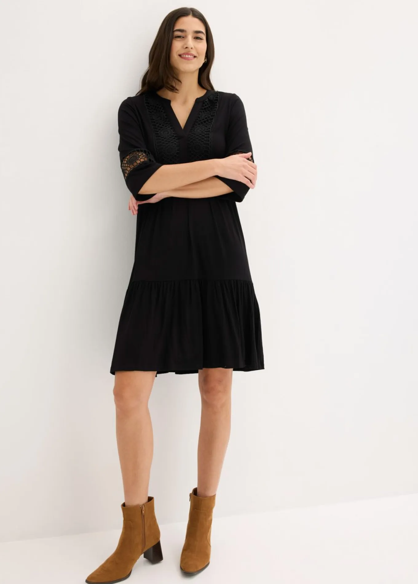 Vestido tipo túnica de viscosa suave