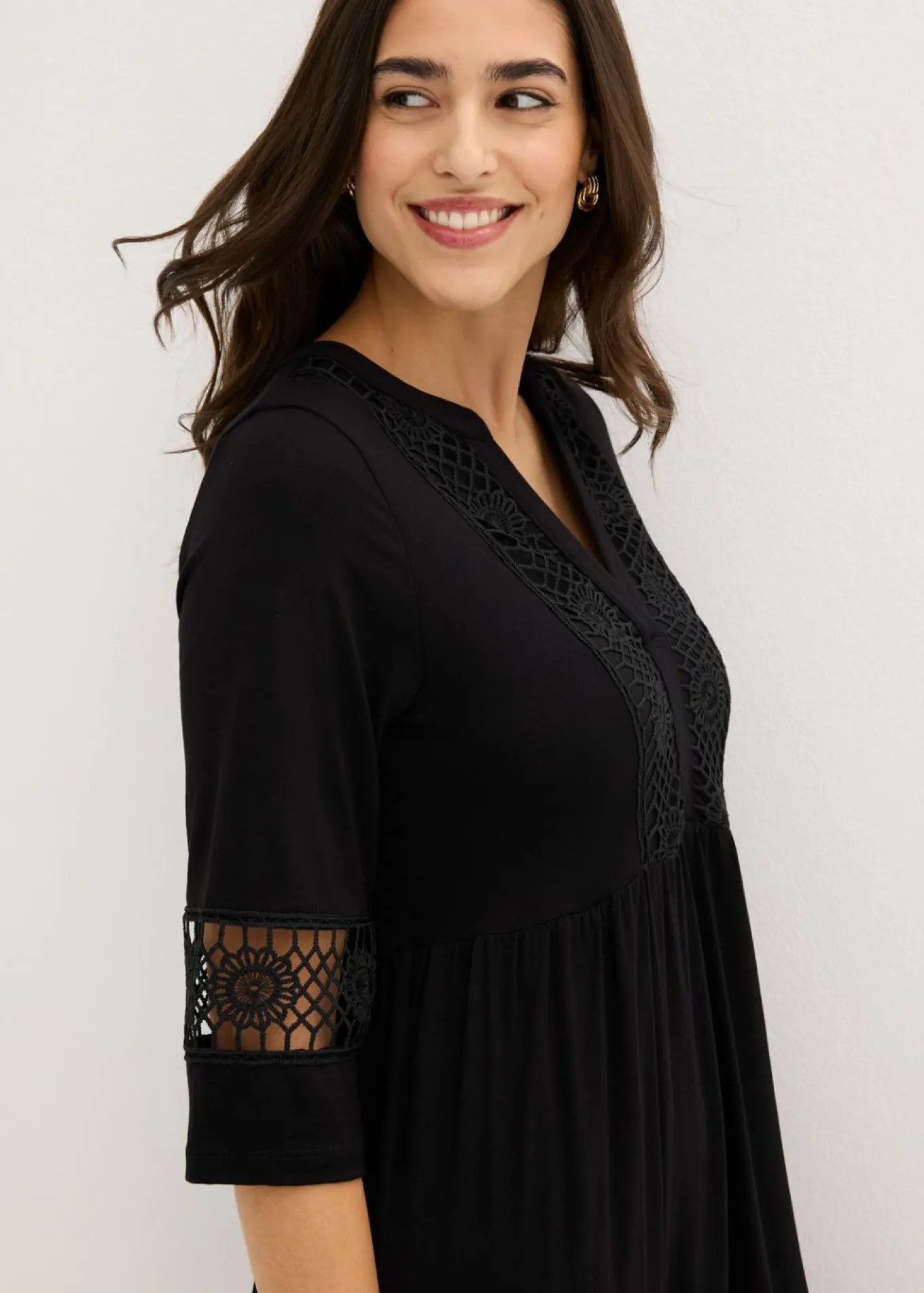 Vestido tipo túnica de viscosa suave