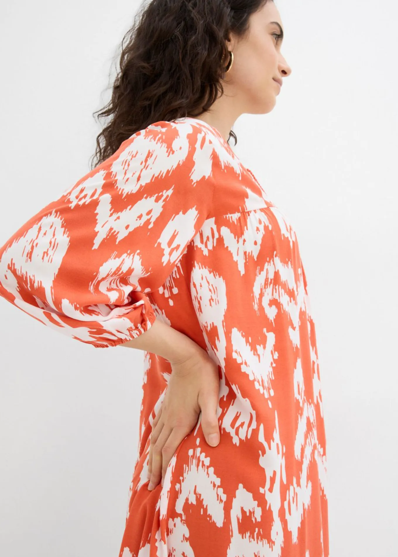 Vestido tipo túnica de viscosa pura
