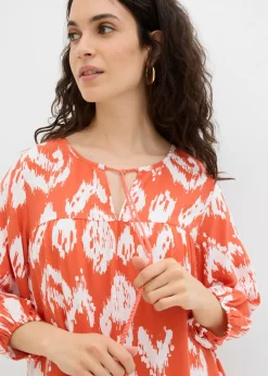 Vestido tipo túnica de viscosa pura