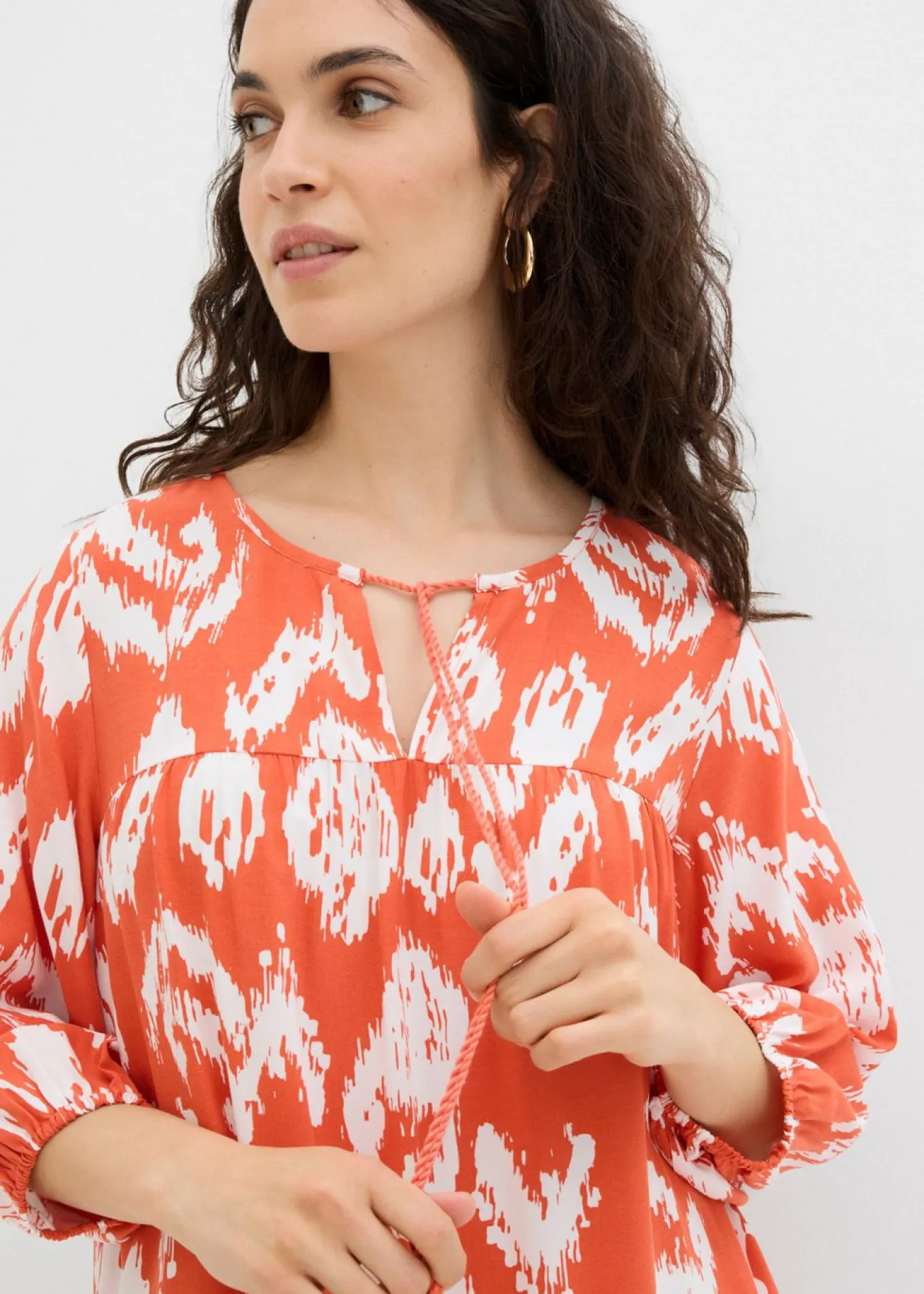 Vestido tipo túnica de viscosa pura