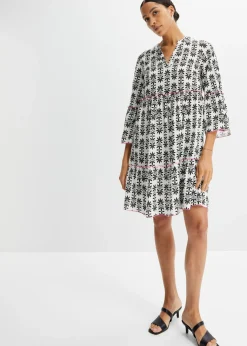 Vestido tipo túnica de viscosa fluida