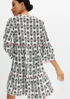 Vestido tipo túnica de viscosa fluida
