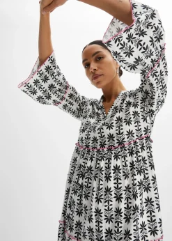 Vestido tipo túnica de viscosa fluida