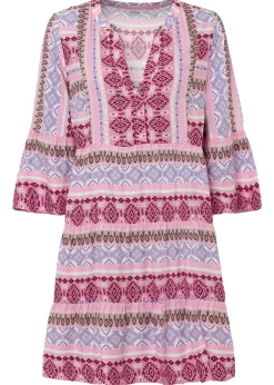 Vestido tipo túnica de viscosa fluida
