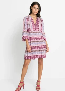 Vestido tipo túnica de viscosa fluida