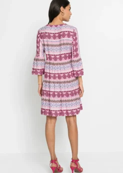 Vestido tipo túnica de viscosa fluida