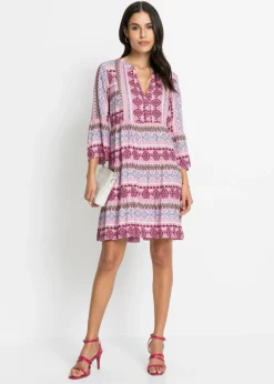 Vestido tipo túnica de viscosa fluida