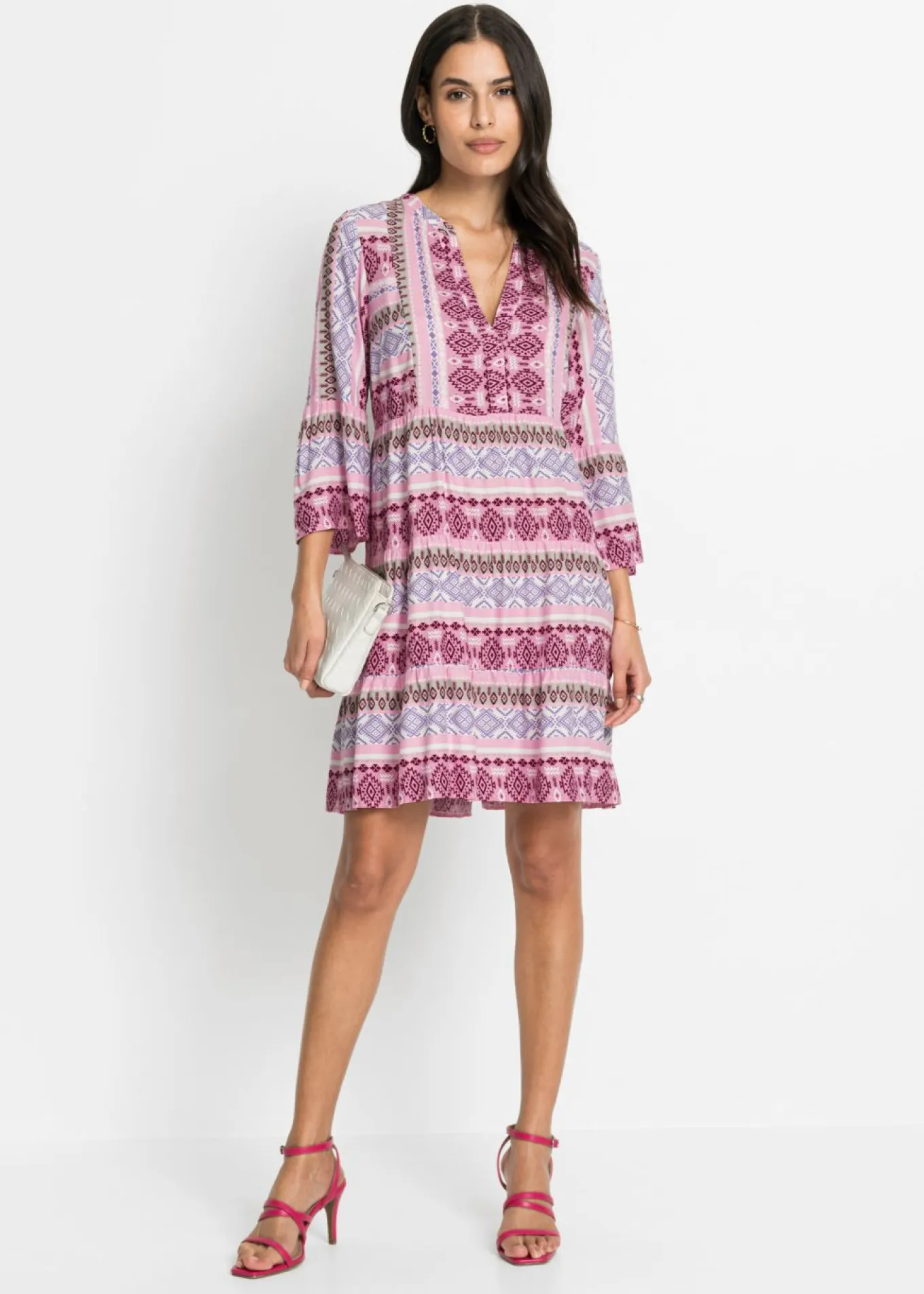 Vestido tipo túnica de viscosa fluida