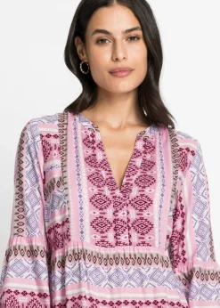 Vestido tipo túnica de viscosa fluida