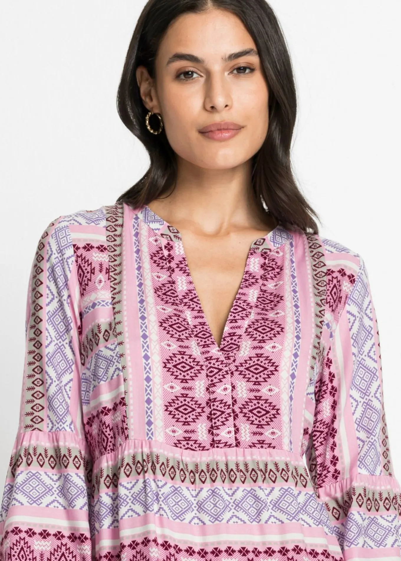 Vestido tipo túnica de viscosa fluida