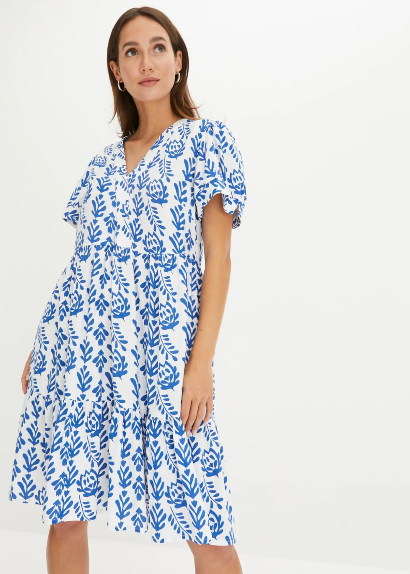 Vestido tipo túnica de viscosa pura