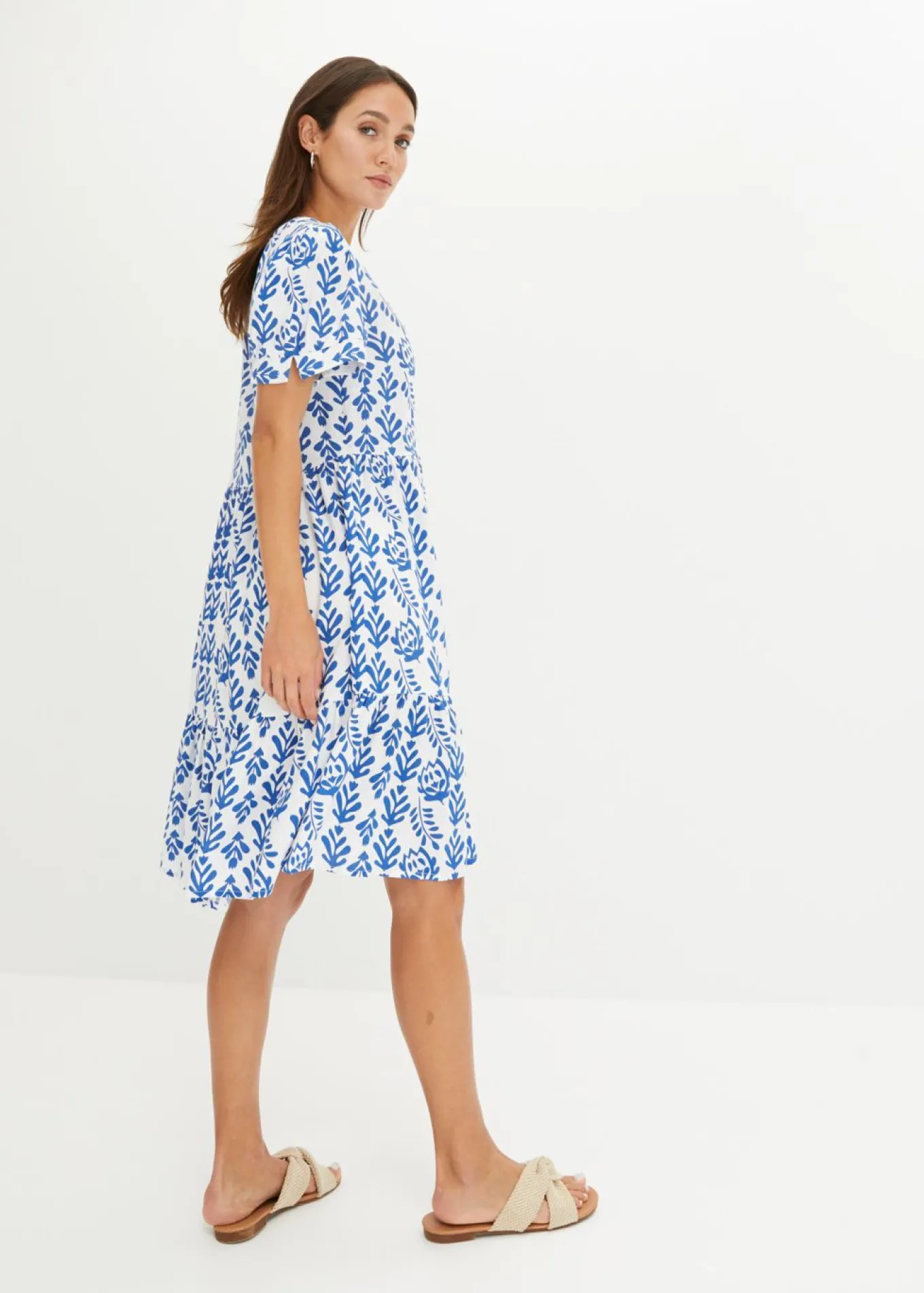 Vestido tipo túnica de viscosa pura