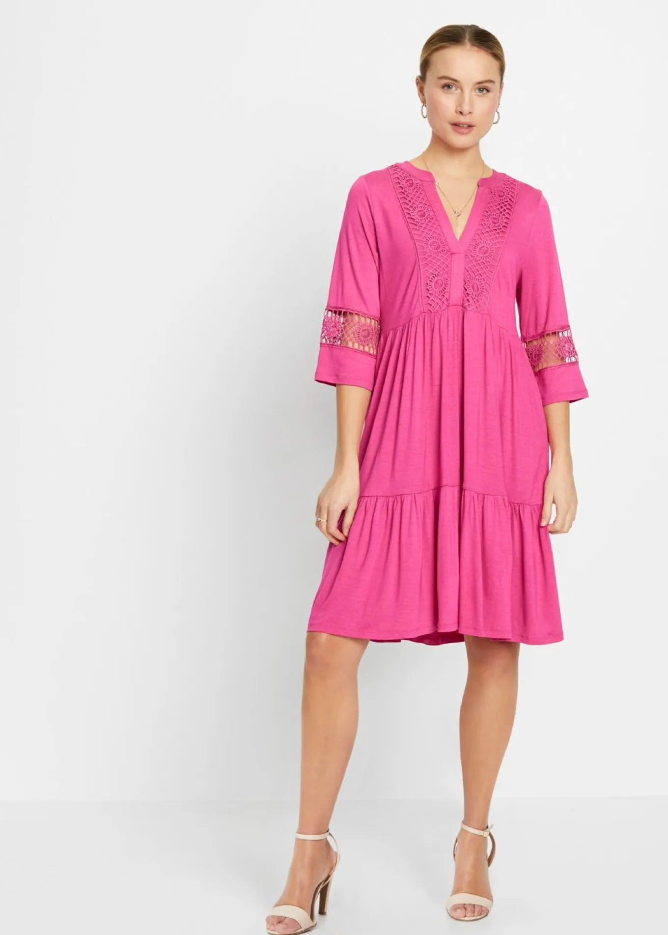 Vestido tipo túnica de viscosa suave